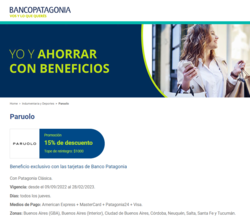 Folleto Banco Patagonia 09.09.2022 - 28.02.2023