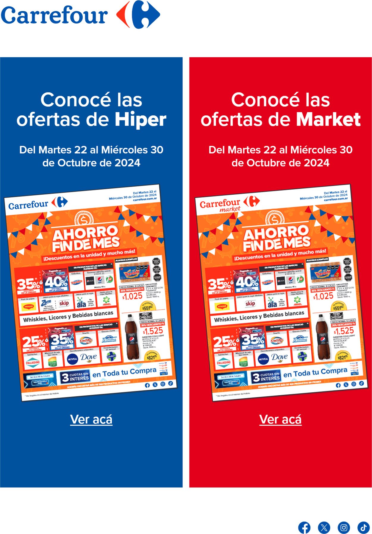 Folleto Carrefour - Ahorro Fin de Mes 22 oct., 2024 - 30 oct., 2024