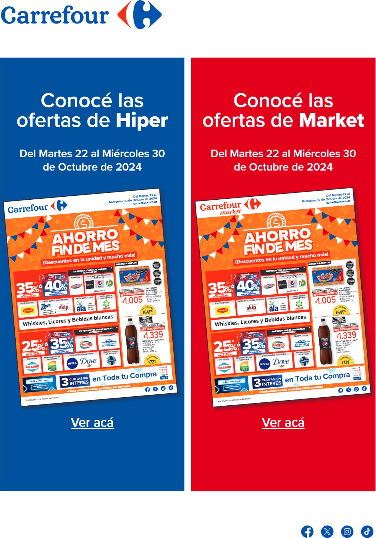 Folleto Carrefour - Ahorro Fin de Mes 22 oct., 2024 - 30 oct., 2024