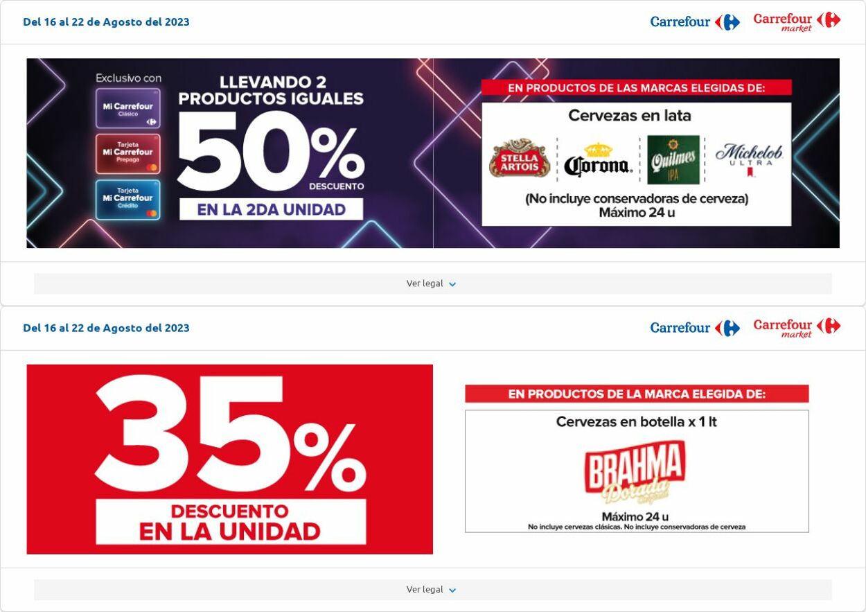 Folleto Carrefour 08.08.2023 - 28.08.2023