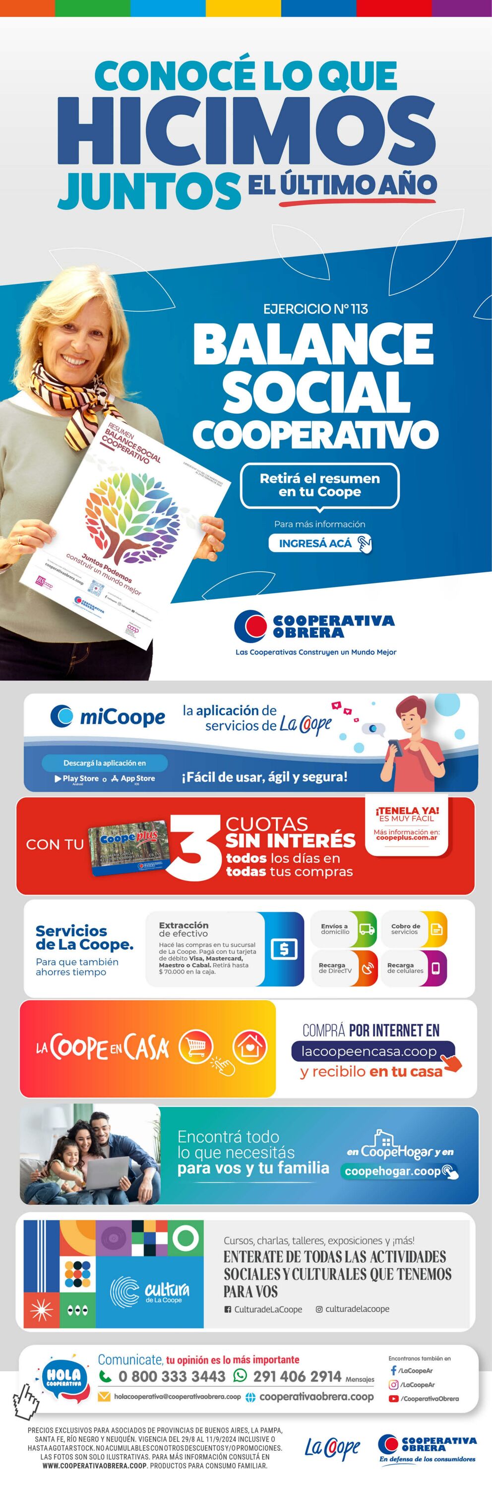 Folleto Cooperativa obrera 11.09.2024 - 06.10.2024