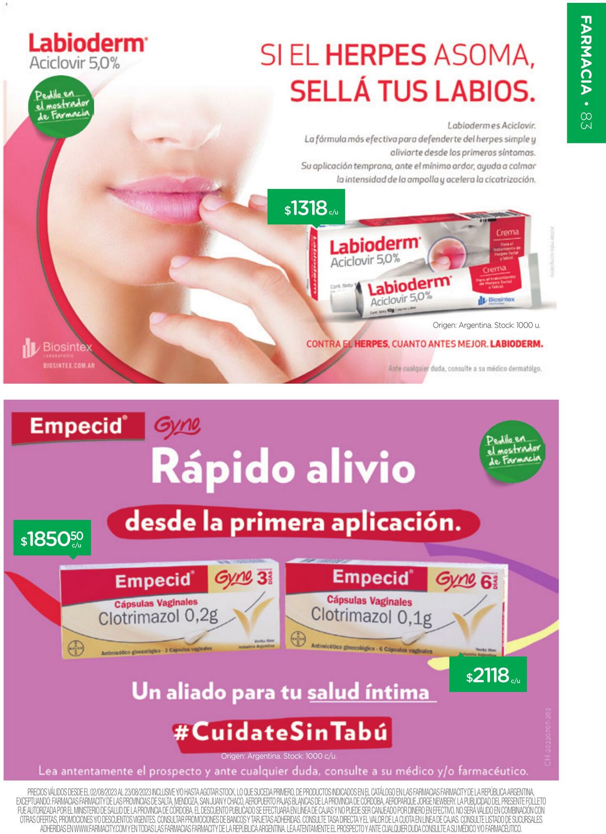 Folleto Farmacity 01.08.2023 - 31.08.2023