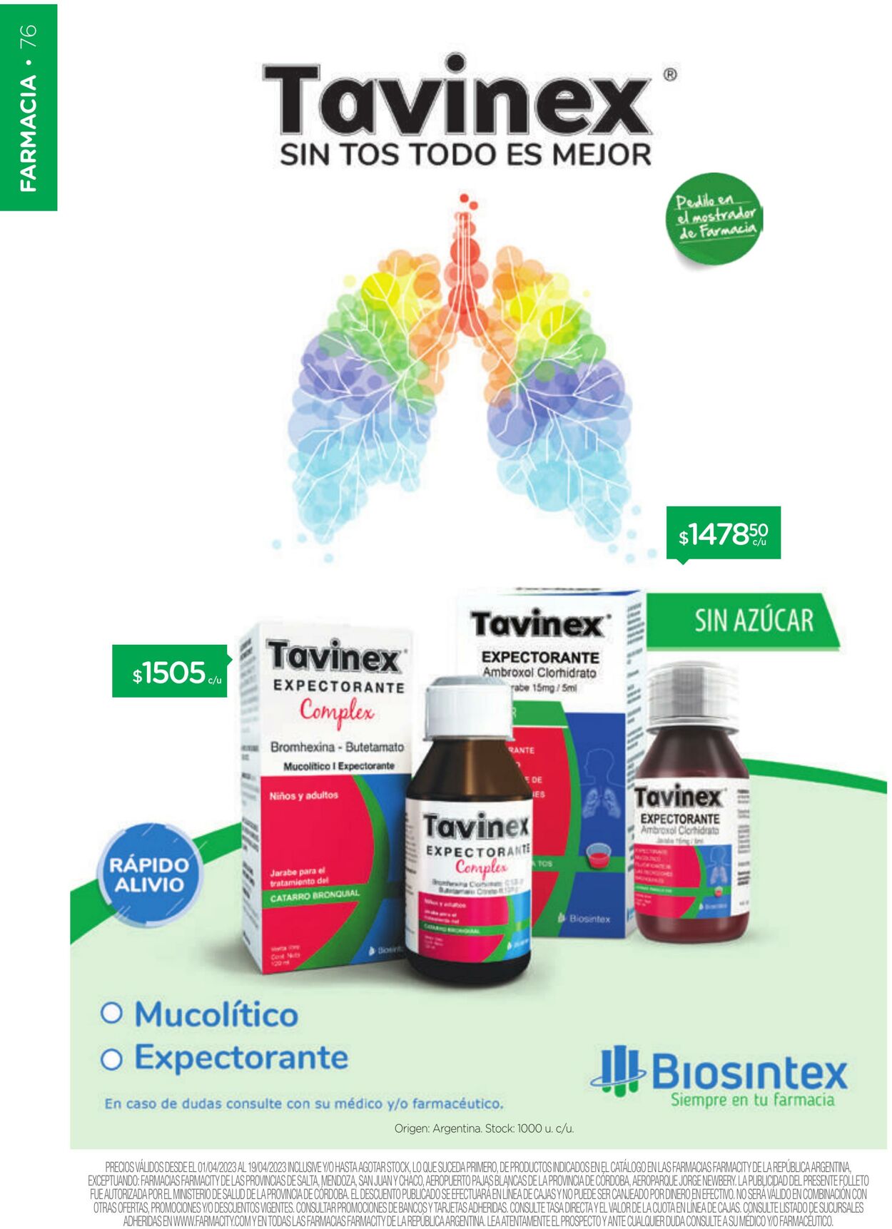 Folleto Farmacity 01.04.2023 - 19.04.2023