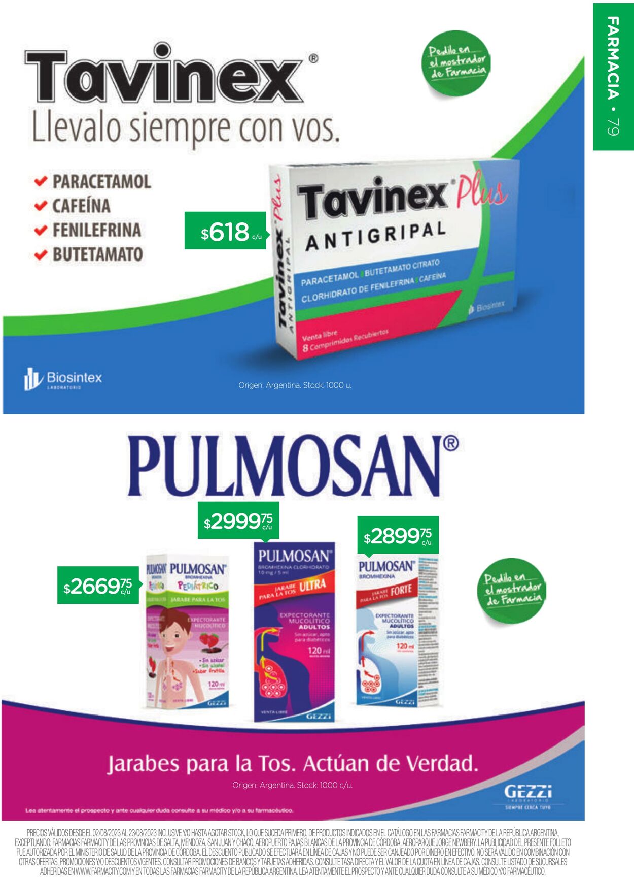 Folleto Farmacity 01.08.2023 - 31.08.2023