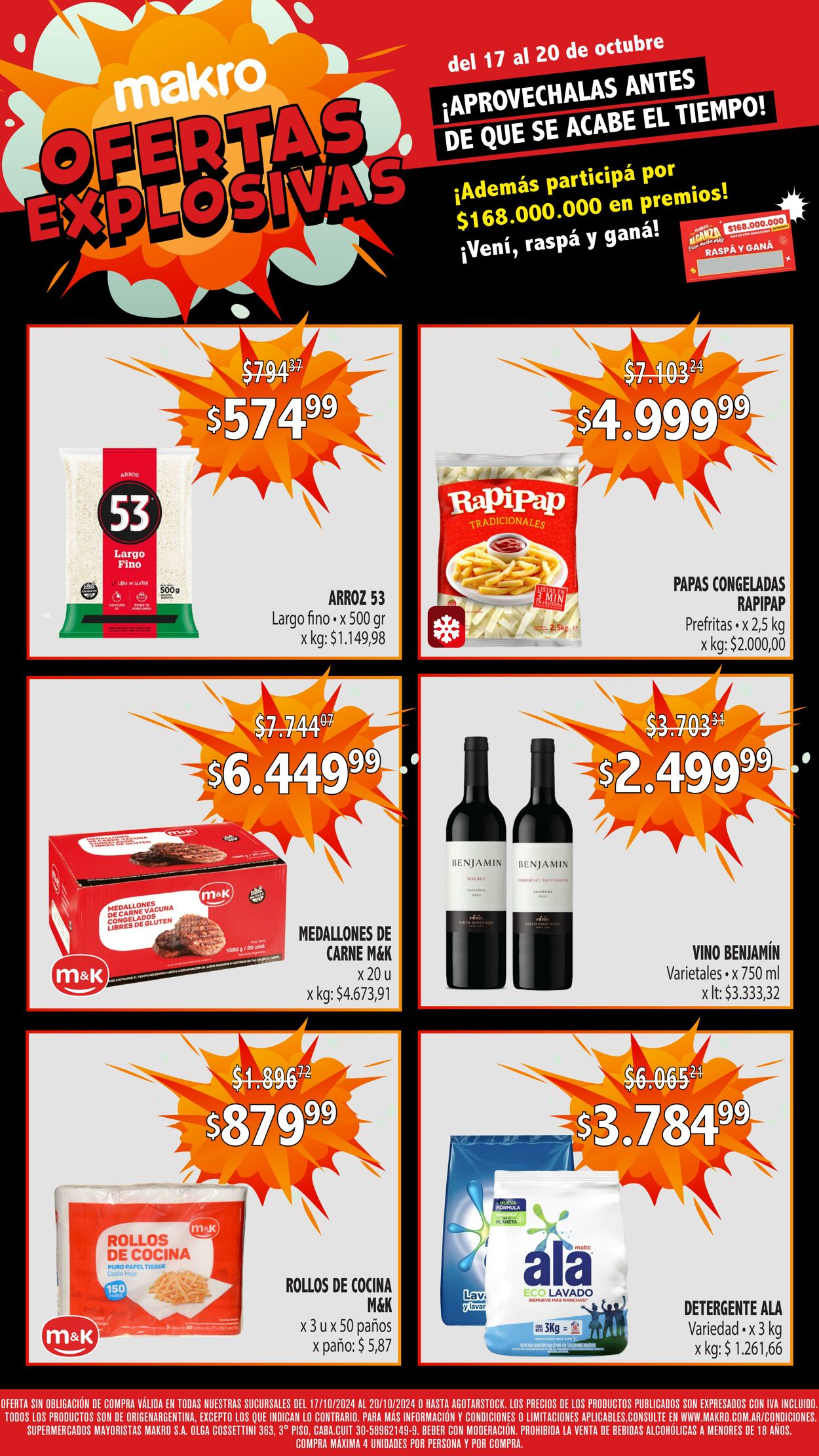 Folleto Makro - Ofertas explosivas del 17/10 al 23/10 17 oct., 2024 - 23 oct., 2024