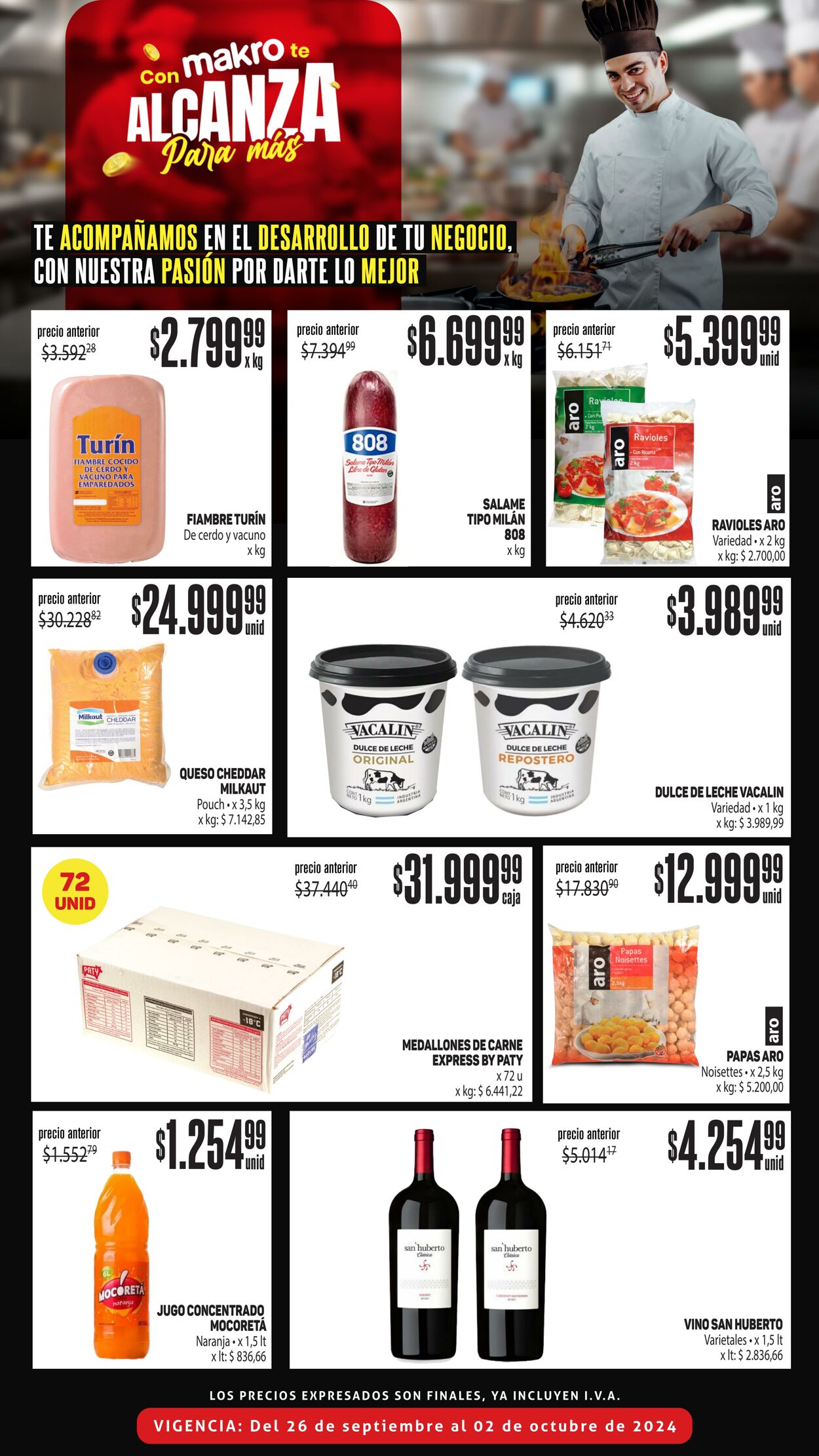 Folleto Makro - Ofertas Gastronómicas del 26/09 al 02/10 26 sep., 2024 - 2 oct., 2024