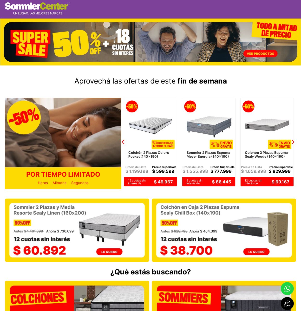 Sommier Center Folletos promocionales