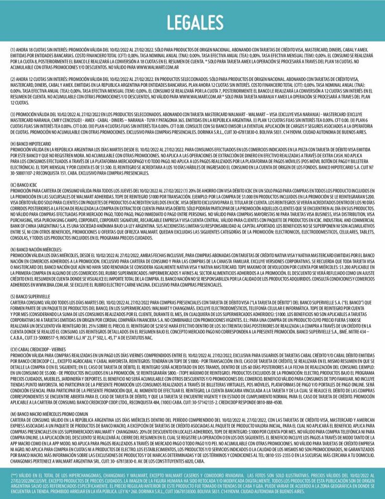 Folleto Walmart 10.02.2022 - 27.02.2022